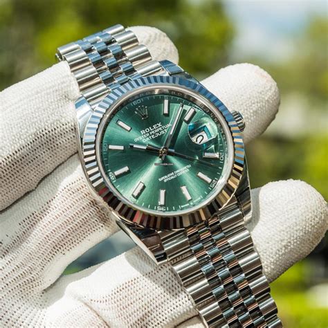 vintage rolex green face|Rolex 41mm date just mint dial.